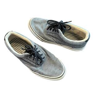 Sperry Mens blue marled canvas top spider Size 8
